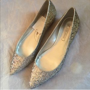 Glittery pointy toe Zara flats size 8 in women
